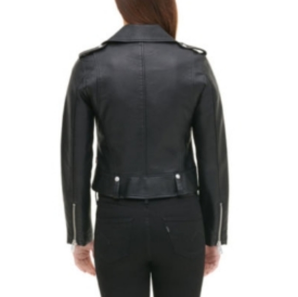Levi's Faux Leather Motorcycle Jacket - Picture 3 of 10